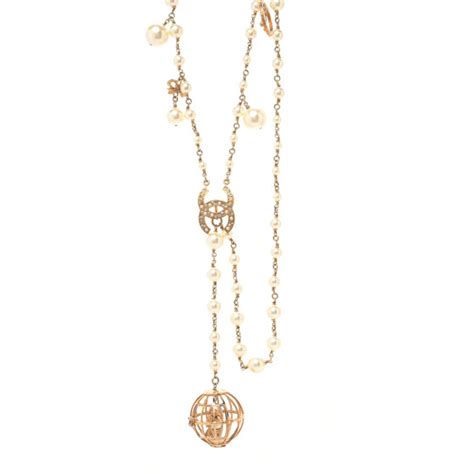 chanel bird cage necklace|chanel long necklace.